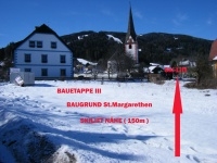 Neues Bauvorhaben im Zentrum von St. Margarethen/Lungau. 2 Chalets mit je 5 Wohnungen, 150 m v. Lift